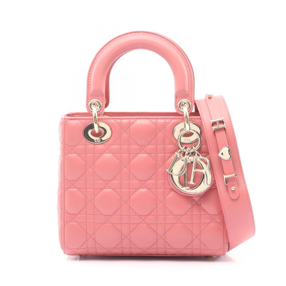Christian Dior LADY MY ABC Christian Dior Handbag Leather Pink
